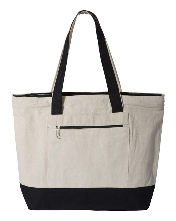 Q Tees Pocket Tote (Zipper)