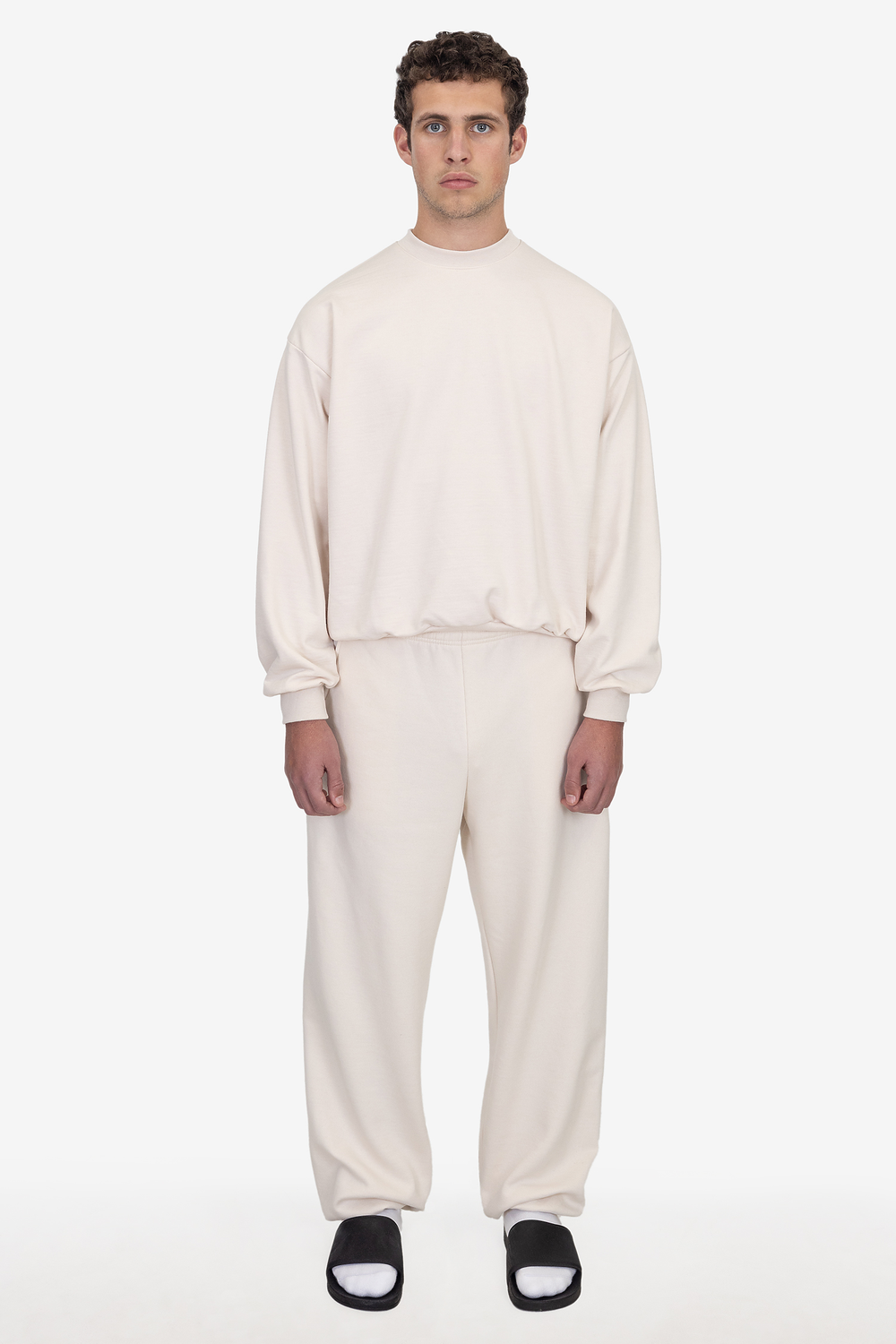 LAA 10oz Mid-Weight Poly Cotton Fleece Wide Sweatpants